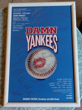Damn Yankees Broadway Play Poster Framed